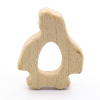 Beech wooden teether Ring -Heart shaped baby teether