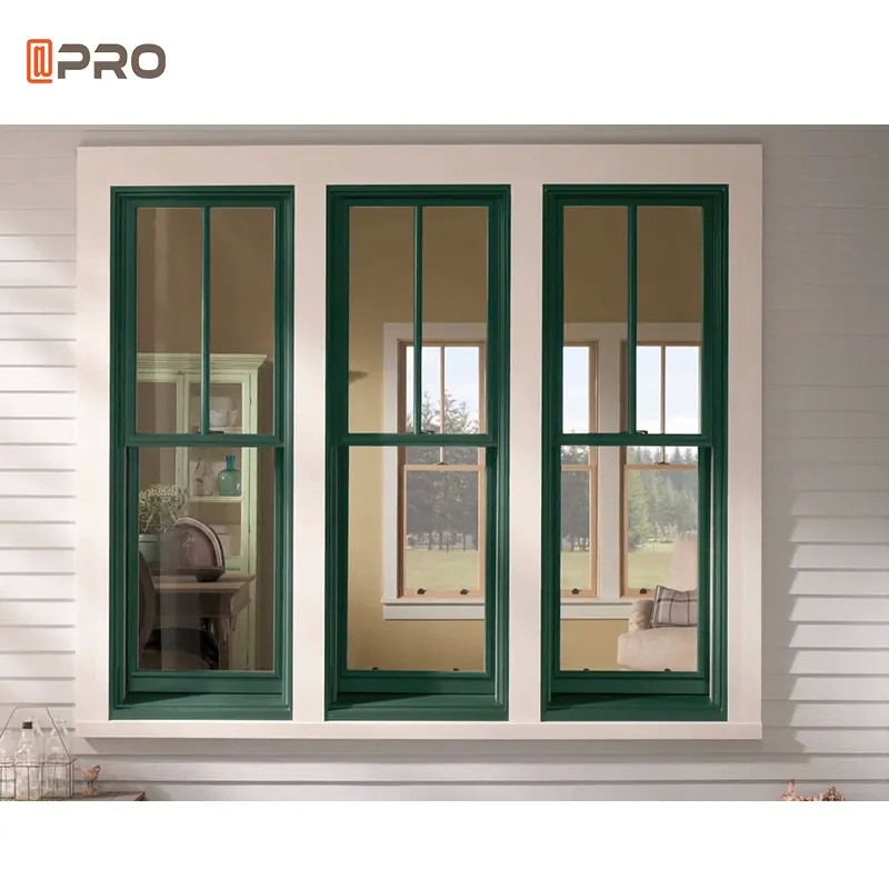 Large Aluminum Sash Windows Double Glazed Double Hung Window
