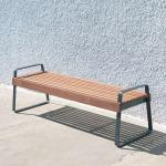 Street Furnitures 1800L*575W*540H Mm White Iron Garden Bench