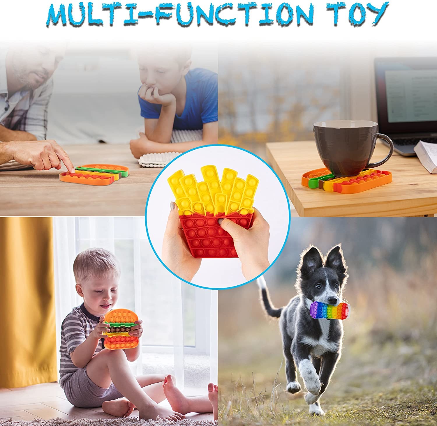 Silicone Material Sensory Fidget Toys Handberg Pisa Chip Can Shape For Baby