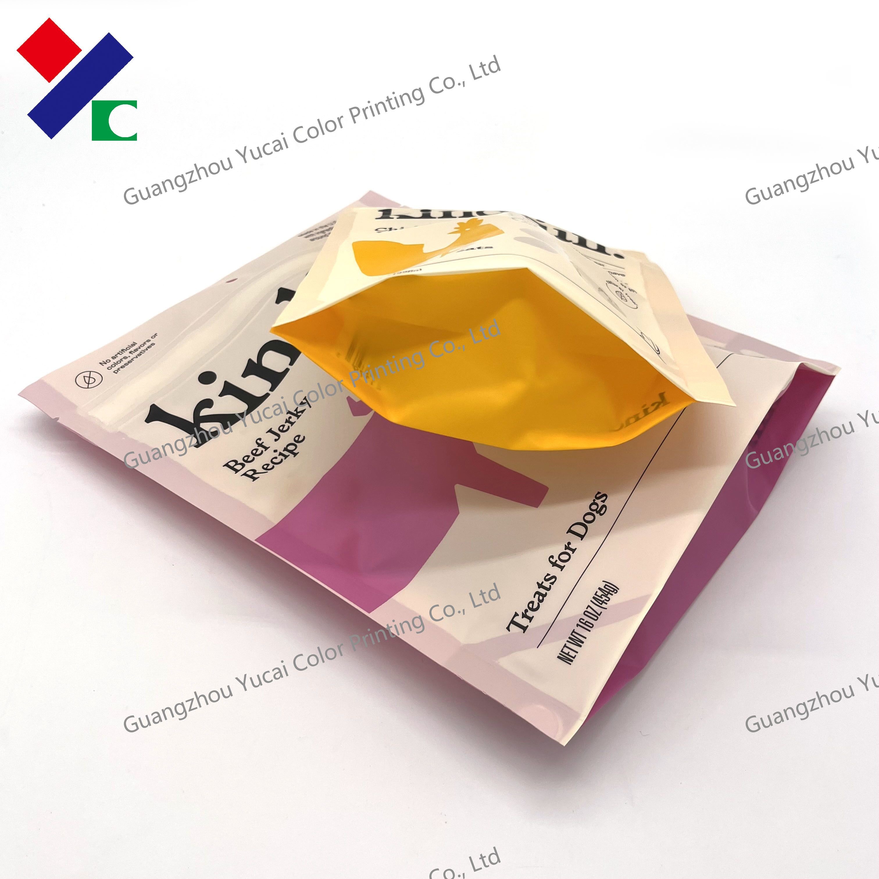 Spot Color Stand Up Zipper Pouch For Snack Packaging Food Bag