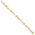 14kt Yellow Gold Sea Life Bracelet 7 Inch Seashore Fine Jewelry Ideal Gifts For