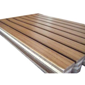 Wholesale Wood Wall Paneling Wooden Grooved Acoustic Panel MGO Fireproof Veneer Surface Gymnasium from china suppliers