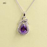 Round Diamond Prong Set 18K Gold Necklace 1.00 Carat Gemstone