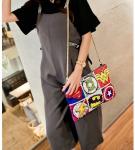 2016 new creative handmade embroidery exquisite fashion pu leather shoulder