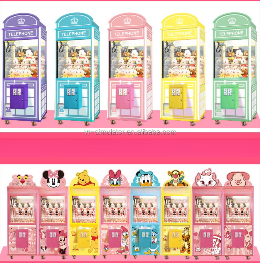 Coin Operated Baby Arcade Prize Tank Vending Game Plush Toy Doll Grabber Mini Claw Crane Machine For 2 Players