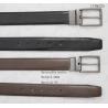 Buy cheap 3.2cm Width Tan Mens Narrow Dress Belts Matt Black Reversible Buckle Available from wholesalers