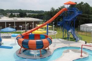 Wholesale Fiberglass Water Park Slide Single Rider Space Bowl Water Slide 12m Height from china suppliers