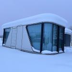 Custiomized Space Capsule House Hotel With Aluminum Plate Wall
