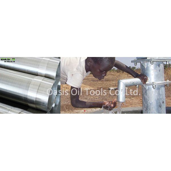 Stainless Steel Slotted Screen Pipe , Rigid Water Well Shallow Well Screen