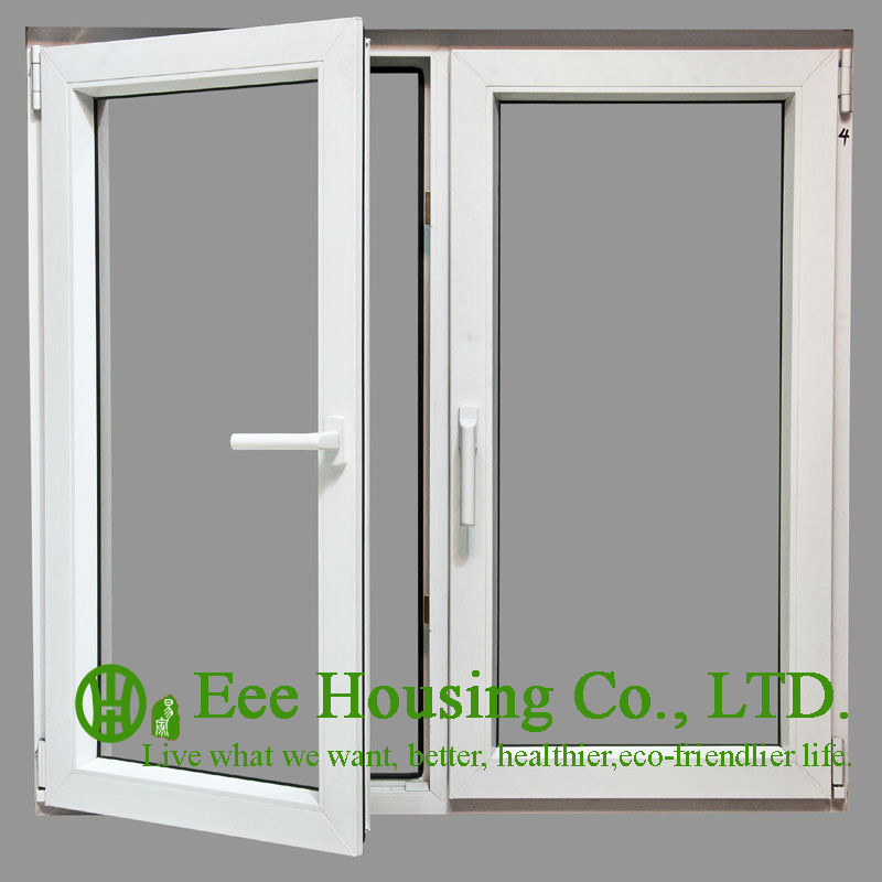 Tempered Safety Glass Aluminum Casement Windows, Powder Coating Finished
