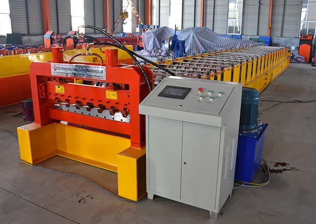 Hot Roll Steel Deck Roll Forming Machine Speed 8-12 M/Min For High Building Floor Sheet