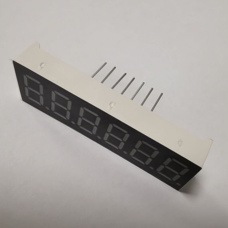 White 7 Segment LED Display 6 Digit 9.2mm Common Cathode for Digital Countdown Timer
