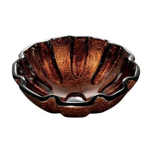 Wholesale 19mm Classic Clear Bathroom Sink Bowl Circular Tempered Glass Flower Shape Brown from china suppliers