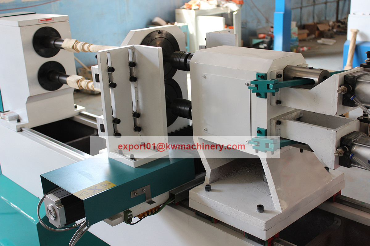 KC1530D CNC Wood Lathe wood turning lathe produce 2 products per time