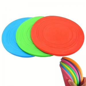 Wholesale Custom Silicone Pet Toy Silicone Rubber Toy Soft Rubber Bite Resistant Pet Training Frisbee from china suppliers