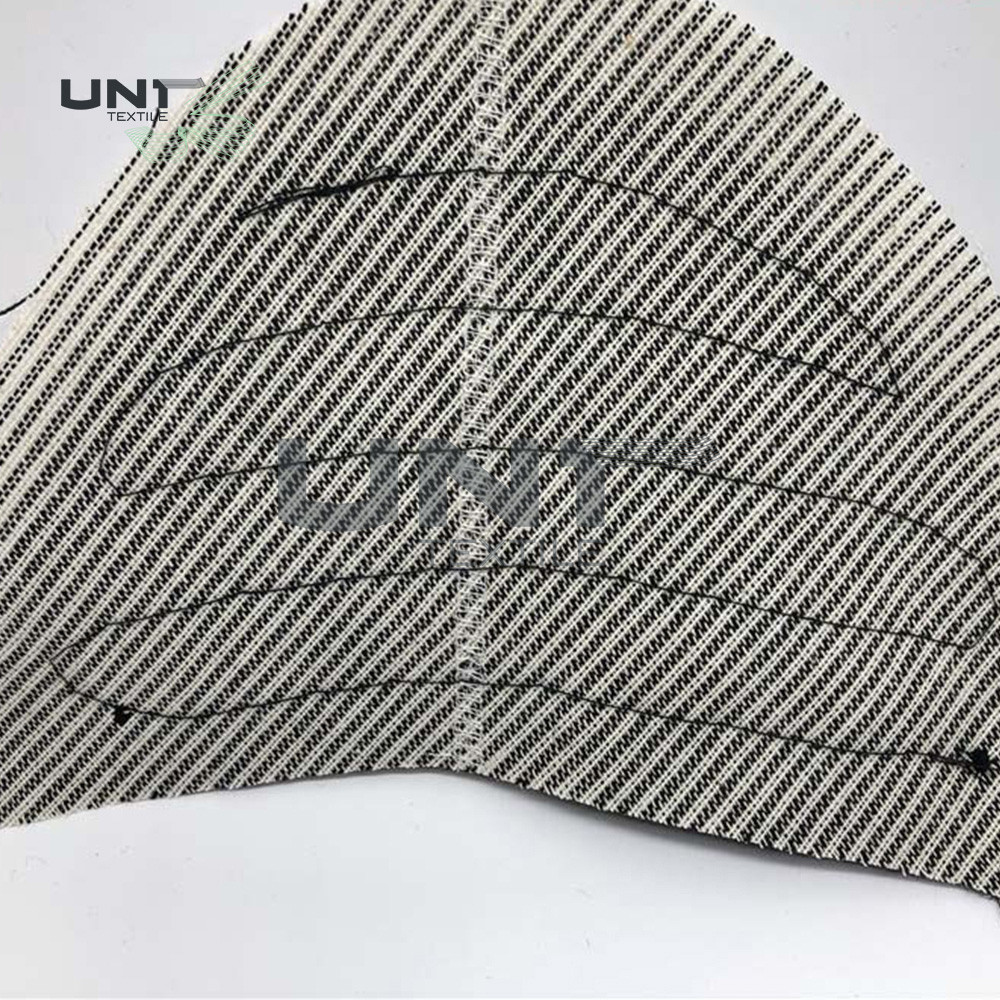 Hair Interlining Sewing Shoulder Pads For Men's Suits With Black / White Color