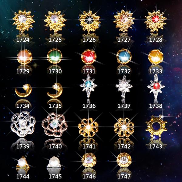 Hot NEW Wholesale Alloy Jewelry 3D Nail Art Jewelry Nail rhinestones Sticker