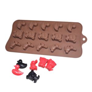 Wholesale Animal Shaped Custom Chocolate Molds Brown Silicone Customized from china suppliers