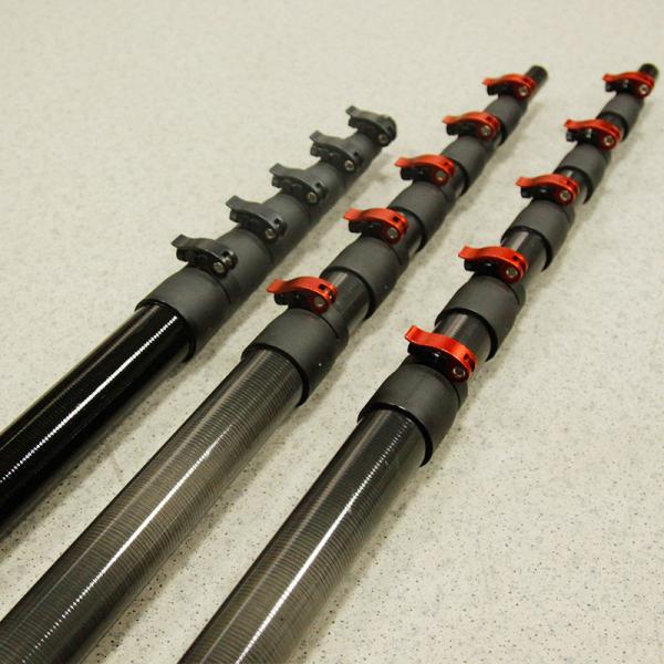 Heavy Duty Locking Telescopic Carbon Fiber Pole 3K Telescoping Carbon Fiber