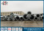Hot Dip Galvanised Steel Pole , Electrical Post Electric Power Pole