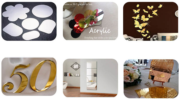 Cut To Size Plexiglass Mirror Sheets PMMA Reflective Perspex Sheet 1220*2440mm