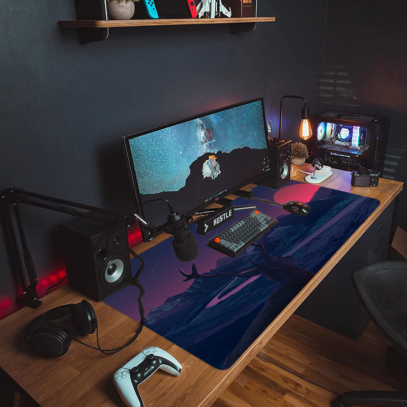 Gaming Style Custom Logo Mouse Pad Printed Desk Mat Extended Anti-Slip Rubber Mousepad