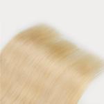Single Drawn Human Hair Weave Color 613 Blonde Weft Hair Extensions 12-26 Inch