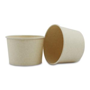 Wholesale Disposable biodegradable 270ml sugarcane pulp PLA bagasse paper soup bowl containers from china suppliers
