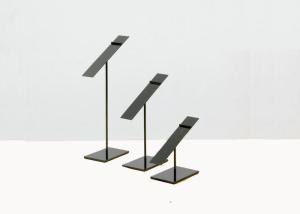 Wholesale Adjustable Height Black Steel Store Display Props , Metal Retail Shoe Display Stands from china suppliers