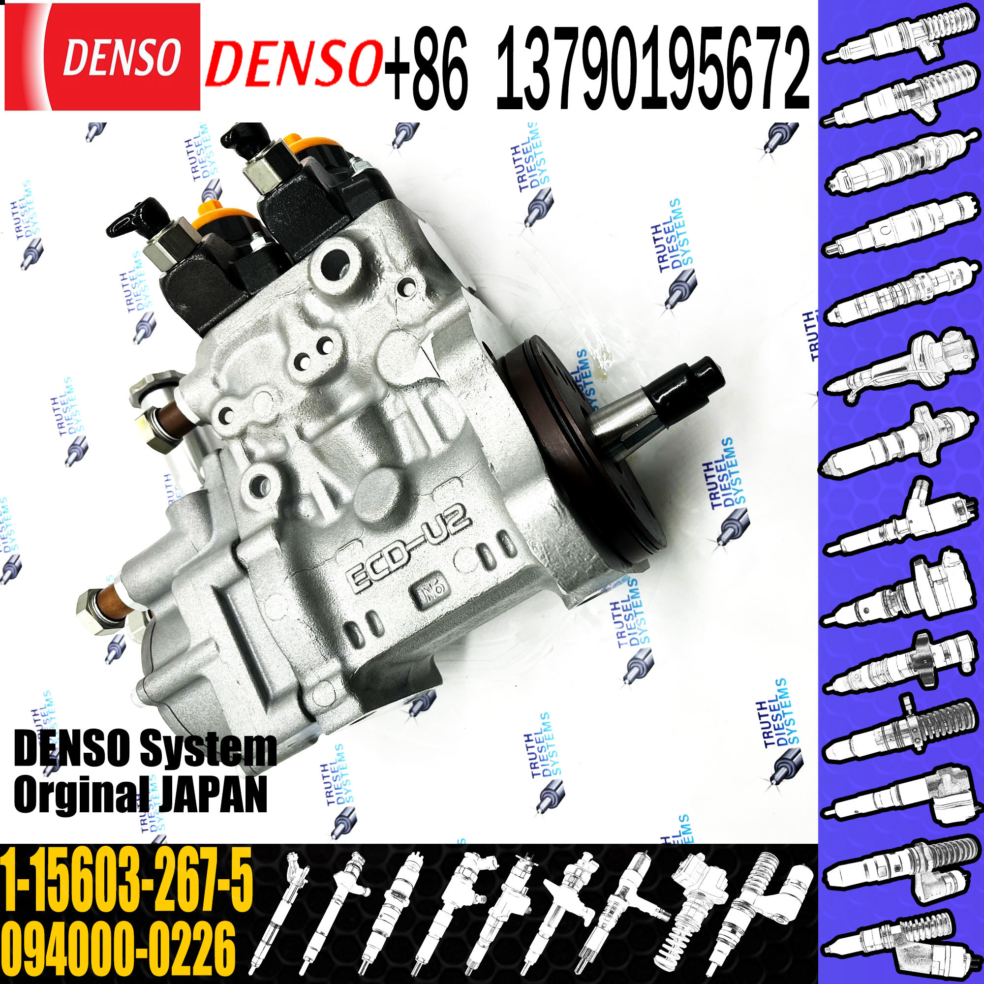 094000-0220 1-15603-267-0 094000-0226 1-15603-267-5 HP0 fuel injection pump Isuzu 6WG1