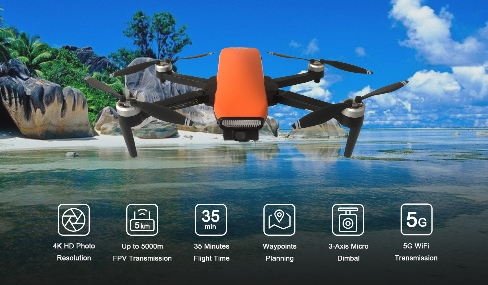 GLONASS GPS Four Axis Aerial Drone Aerial Photography Ambarella A12 SONY CMOS Sensor