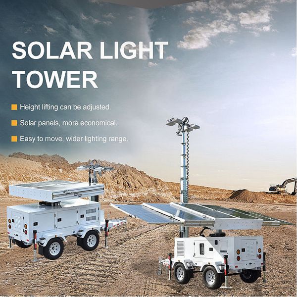 High Quality Mobile Solar Light Tower Remote Connectivity 4G/5G Towable Solar Light Tower Price