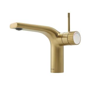 Wholesale Gold Brass Hot Cold Water Basin Faucets 156mm Height For Washroom from china suppliers