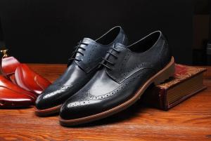 Wholesale Classic Style Derby Black Dress Up Shoes , Retro Men Dress Oxford Shoes from china suppliers