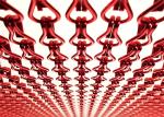 Restaurants Red Decorative Hang Chain Strip 0.85kg Steel Mesh Curtain