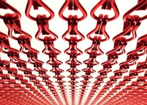 Wholesale Restaurants Red Decorative Hang Chain Strip 0.85kg Steel Mesh Curtain from china suppliers
