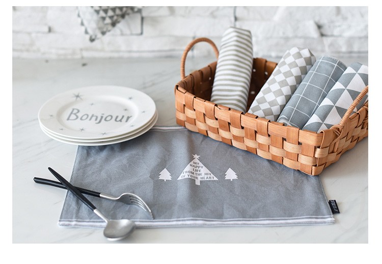 Exquisite Fast Absorbent Cotton Table Cloth 100% Bamboo Fiber