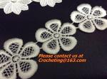 Retro Fashion Cotton Crochet Lace Collar Gorgeous Flower Motif Neckline Faux
