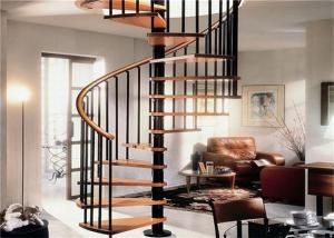 Wholesale Contemporary Loft Spiral Staircase , Steel And Wood Prefabricated Spiral Staircases from china suppliers