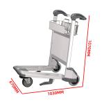 Polished Surface Airport Luggage Trolley With Metal Construction And 50-200KG