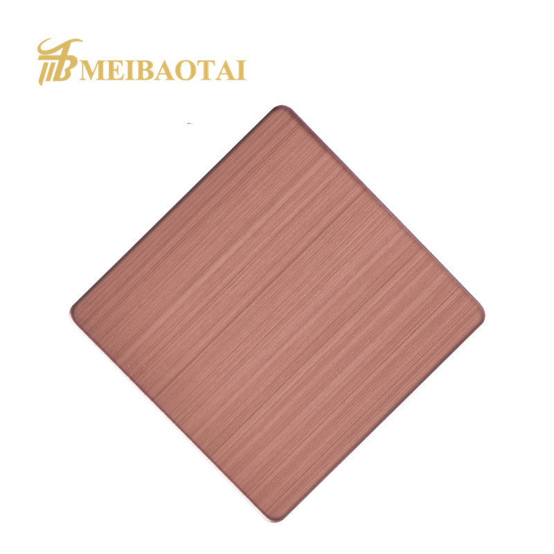 1000x2000mm Hairline Stainless Steel Sheet Rose Gold GB Standard