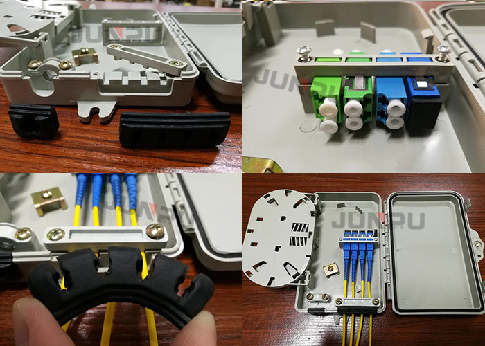 4 Core Optical Fiber Distribution Box ABS Material