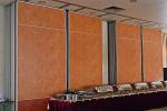 Hotel Wooden Acoustic Rolling Wall Partition With Sliding Doors