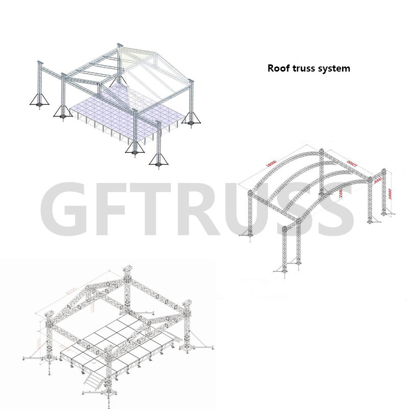 Custom Made Metal Roof Dj Light 30M Stage Display Truss For Bar