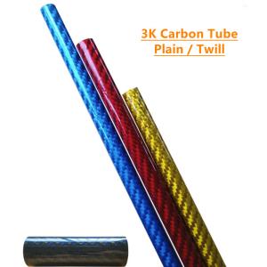 Wholesale Twill Weave Carbon Fiber Rods And Tubes , Shinning 3K Carbon Fiber Tube from china suppliers
