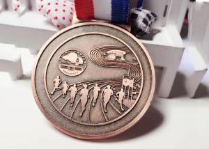 Wholesale 60mm Diameter Custom Sports Medals , 10km Marathon Finishers Running Award Medals from china suppliers