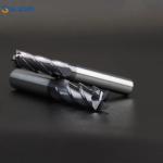 HRC50/55/60/65 4 Flute Carbide End Mill 3mm - 12mm Diameter For Stainless Steel