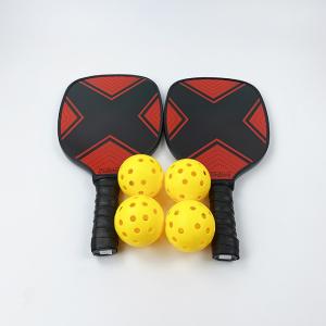 Wholesale Red PU Custom Pickleball Paddle Wood Pickleball Paddles Outdoors Indoor Sports from china suppliers