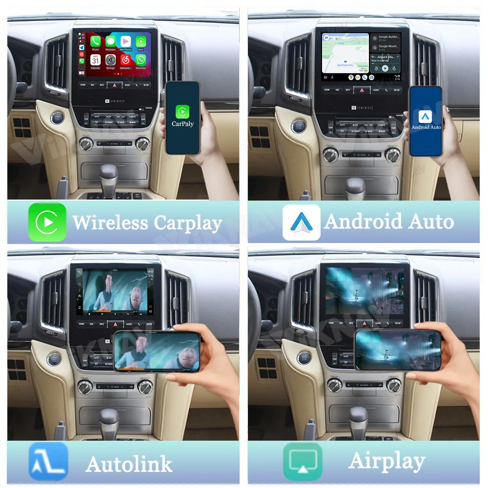 Linux Car Steering Wheel Control Interface Toyota LC200 2016-2021 Double Din